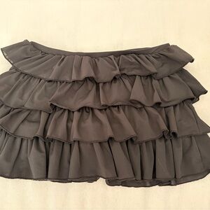 Urban Outfitters Black Tiered Ruffle Mini Skirt